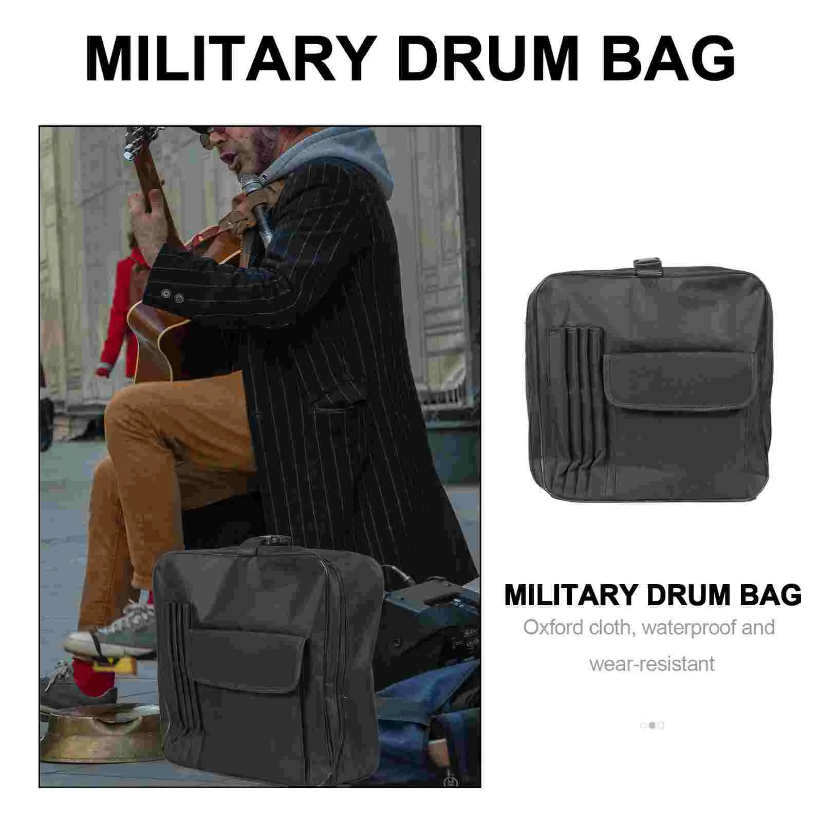 Bag Drum Instrument Snare Pouchmusical Practice Carrying Padded Storage Shoulder Gig Backpack Pad