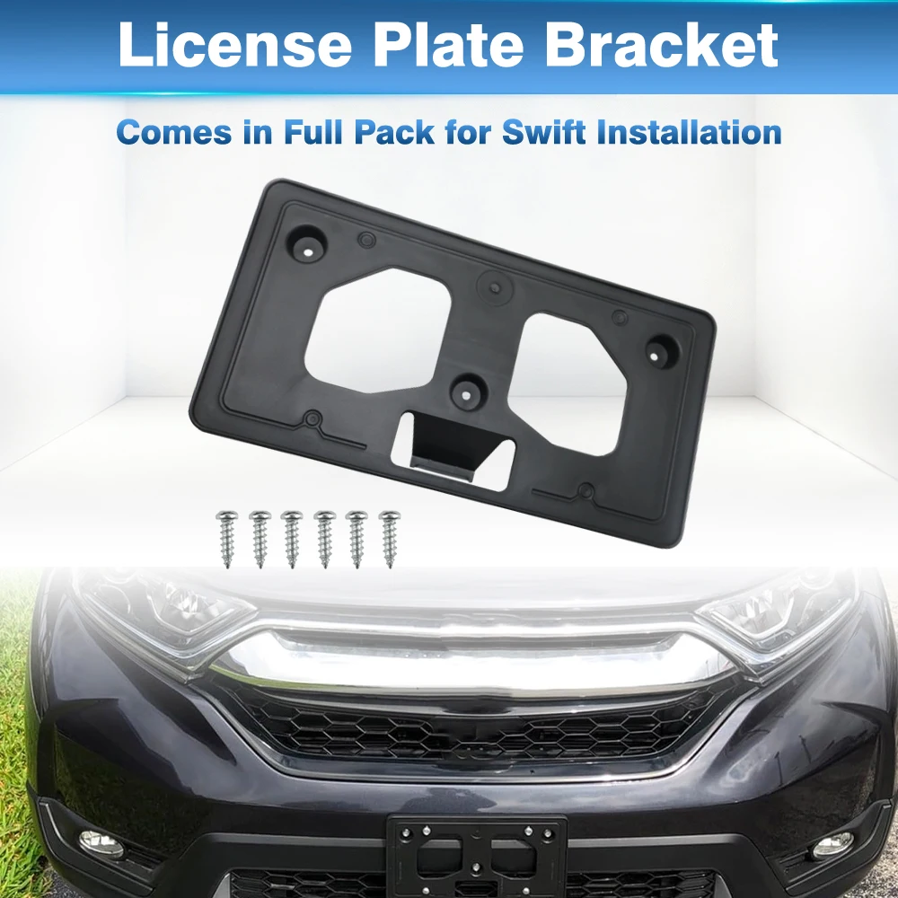 

Для Honda CR-V 2017 2018 2019 монтажный кронштейн переднего бампера номерного знака 71145TLAA00 HO1068124 автомобильные аксессуары ABS черный