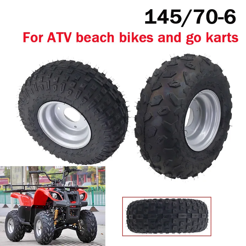 

High quality 6-inch ATV wheels with 145/70-6 tires, suitable for 6-inch iron rims for karting Buggie ATV Quad