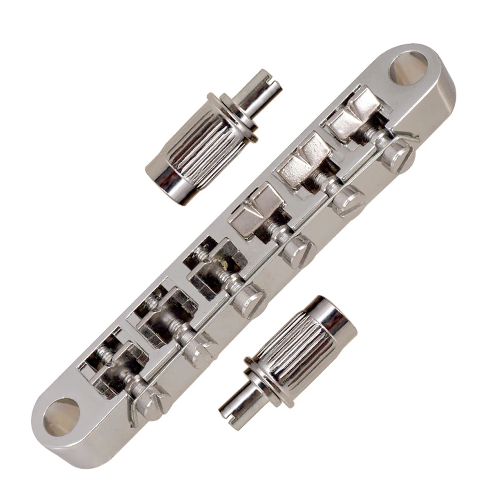 Alloy Saddle Bridge Taipiece Locking Stop Bar Tune-o-matic for Electric Guitar LP Gibson Musical Parts Silver Nickel Plating