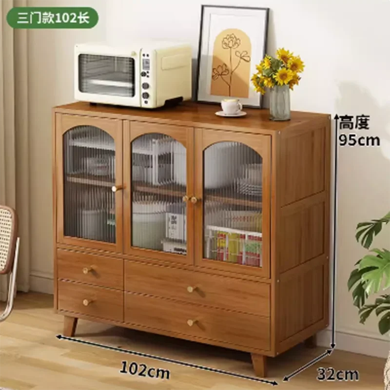 Meuble de Rangement pour Buffet, Planche Latérale, Maison à Roulettes, Ensembles de Cuisine