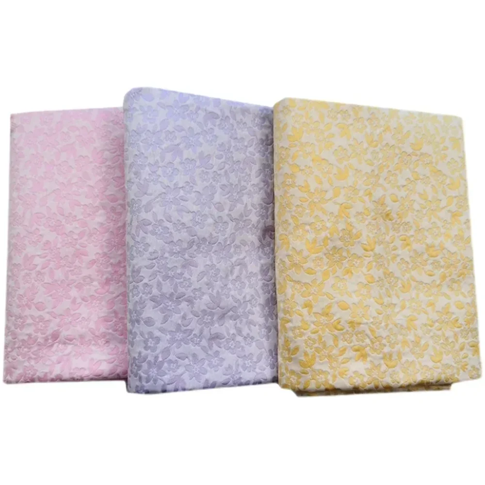 

Jacquard Brocade Fabric Spring Summer Dresses Rustic Small Floral Clothing Fabrics Cloth Per Meter Diy Sewing Wholesale for Sew