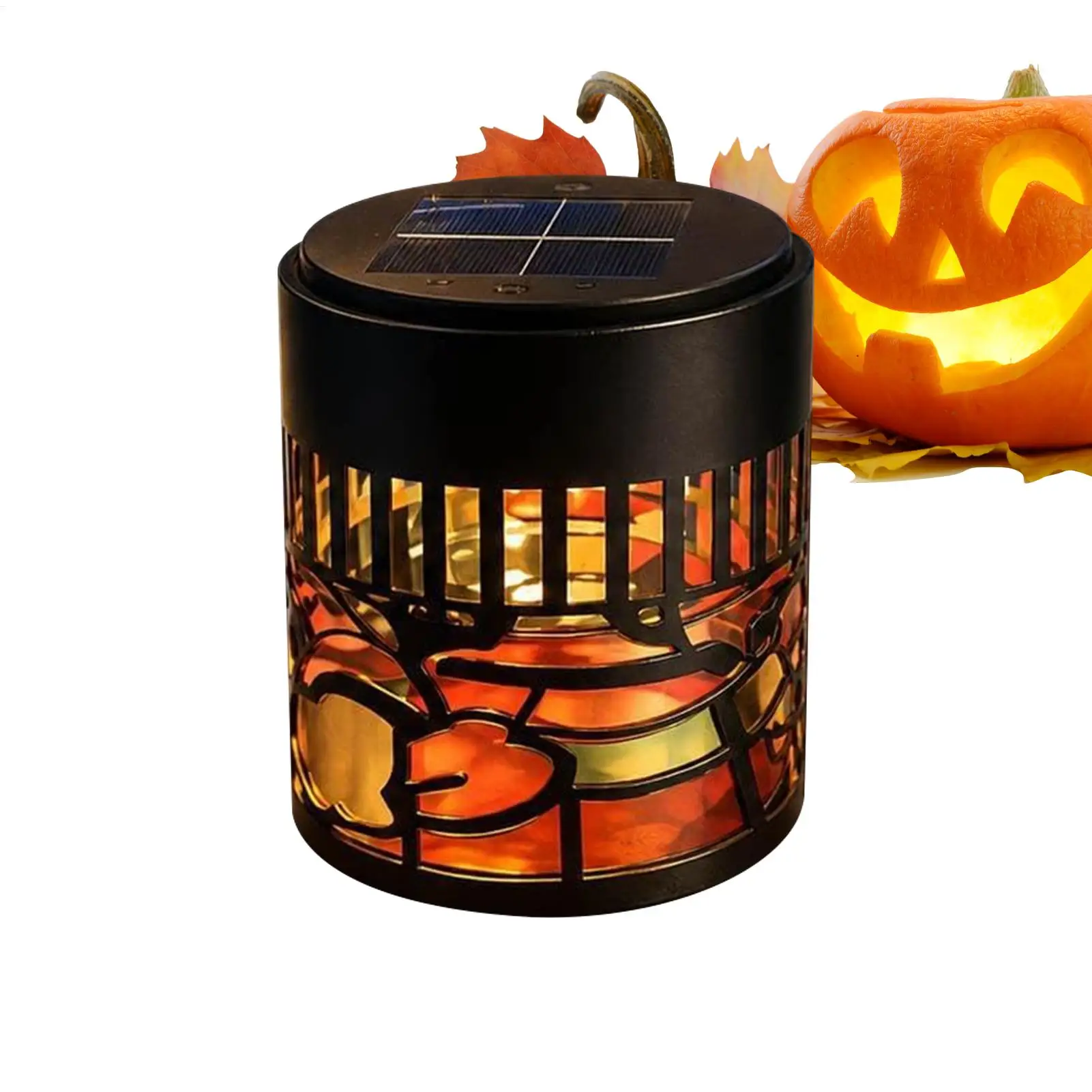 Halloween Solar Outdoor Lights Evil Face Sun Pattern Lantern Decorations Solar Projector Lights Outdoor For Haunt House Home