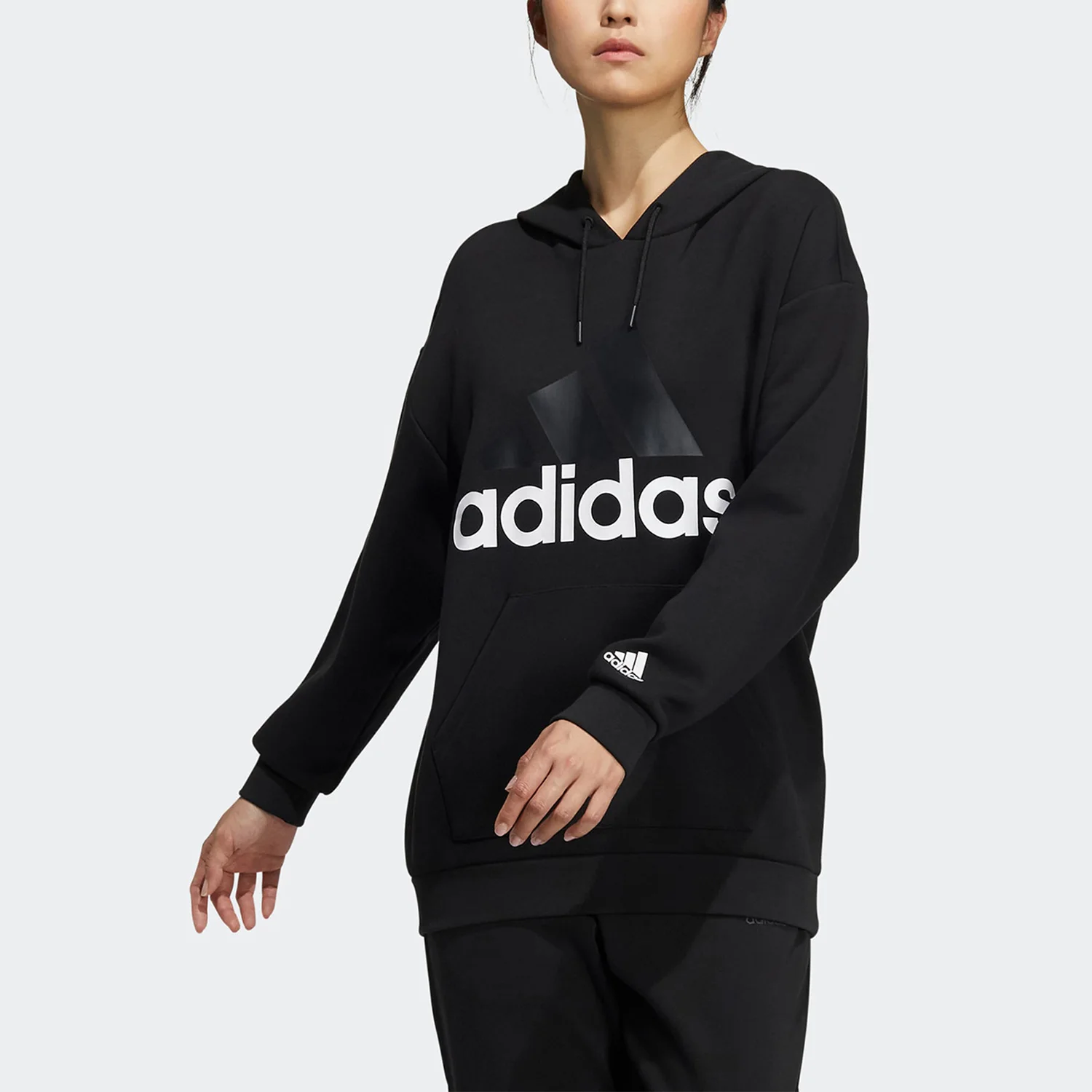 سترة رياضية كاجوال بغطاء للرأس أصلية جديدة للنساء من أديداس HM9380 #3