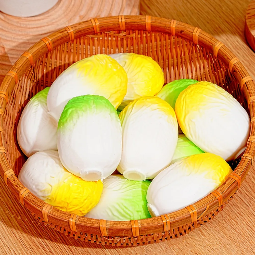 Slow Rebound Simulated Cabbage Squishy Squeeze Ball Novelty Prank Anti Stress Relief Decompression Toy Gift for Kids and Adults