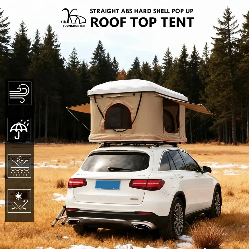

2 Person Automatic SUV Truck Top Hard Cover Car Roof Straight Hydraulic Pressure Pop-Up Camping Tent