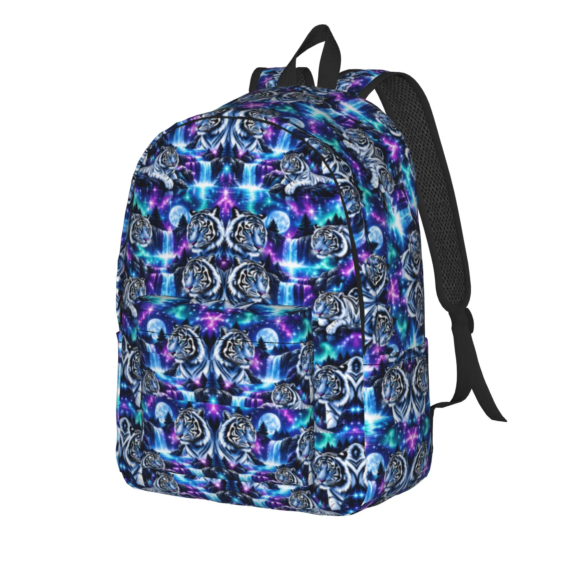 Tiger Patterned Backpack Flat 2d Digital Printing Streetwear Backpacks Student Travel Large High School Bags Design Rucksack