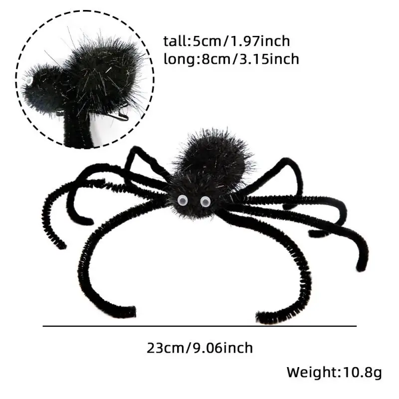 Spider Haircard Trattamento dell'orlo Riutilizzabile Terribile Forcina Simulazione Carta che emette Design unico Accessori fantasmi sorprendenti