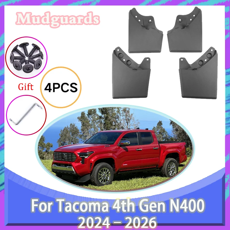 

Auto MudFlaps Mud Flaps For Toyota Tacoma 4th Gen N400 2024 2025 2026 Mudguards Wheel Guard Splash Guards Antifreeze Rear Fender