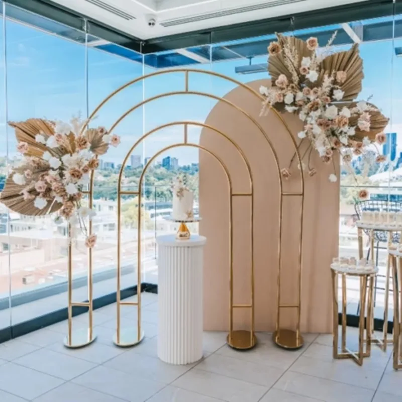 Wedding stage decoration background metal floral background stand for wedding events