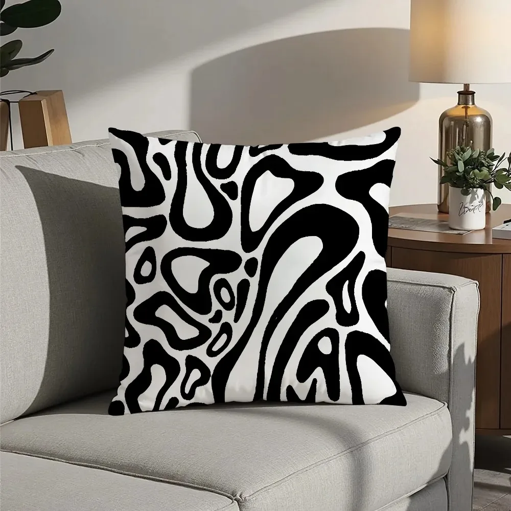 Home Decor Abstract Pattern Print Pillow For Modern Home Pattern Cushion Cover Suitable For Sofa Bedroom Car Pillow Cover
