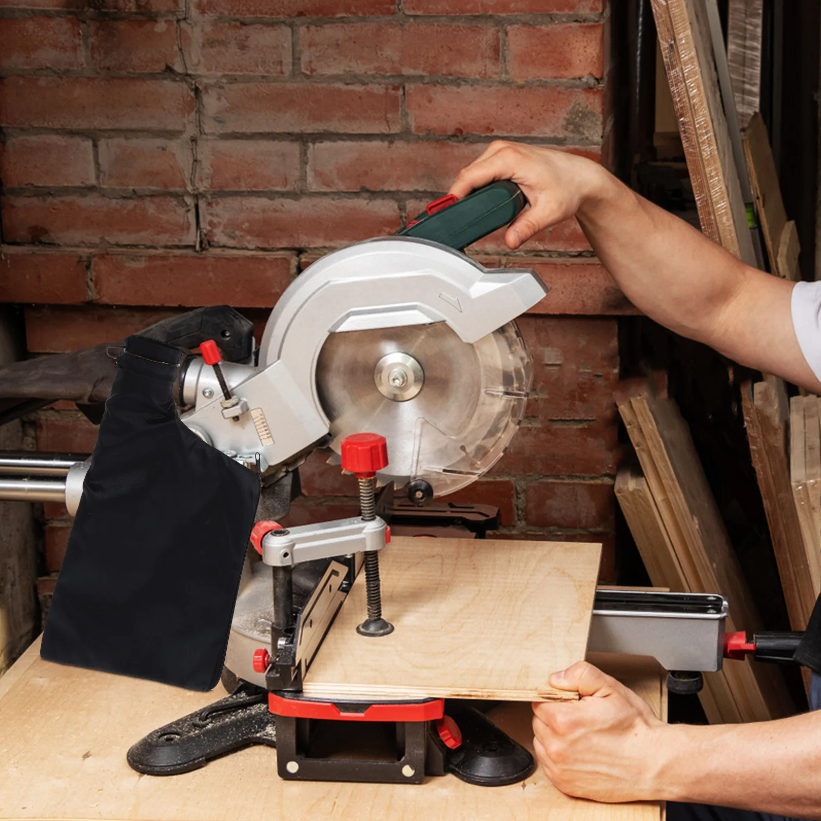 

1Set Miter Saw Dust Bag Efficient Collection Pouch for Various Cutting Machines Easy to Install Safe Material Miter Saw Dust Bag