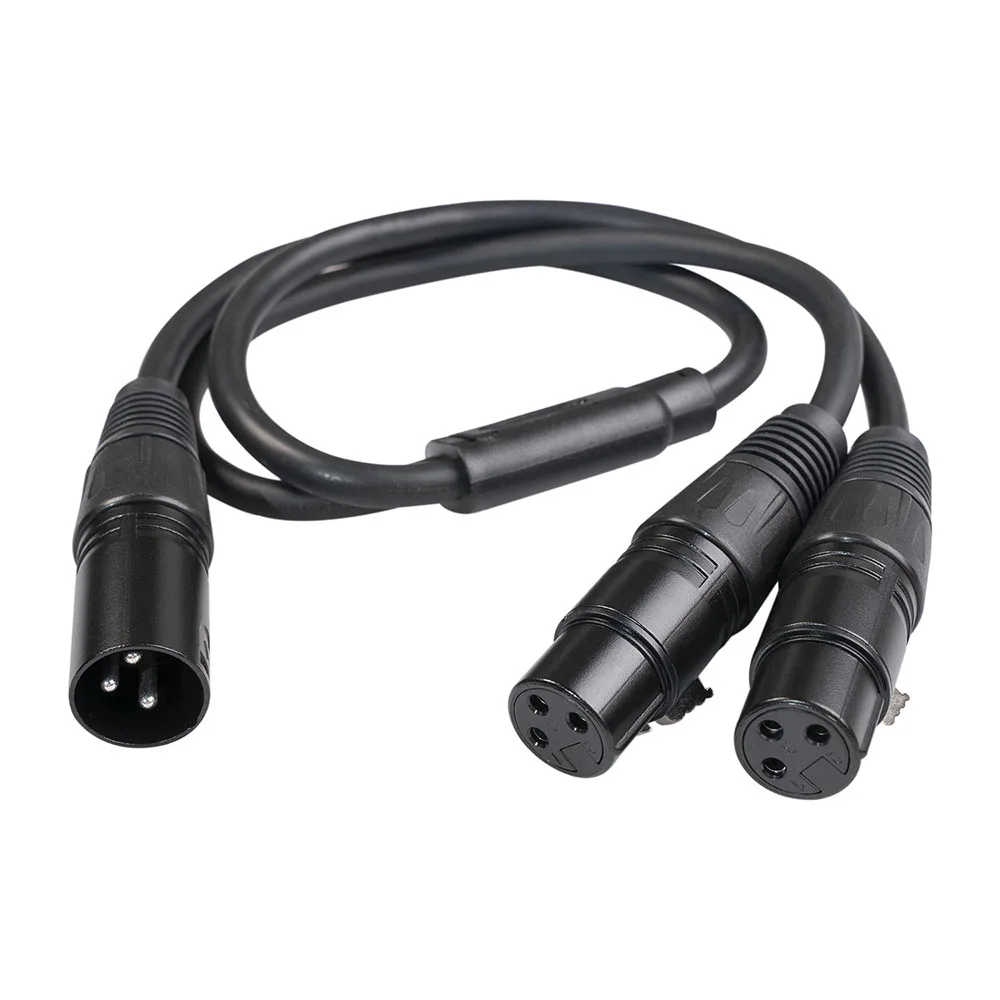 0.5m Shielded Wire Metal Head Three Core Balanced Canon One Revolution Two Female XLR One To Two Mixing Console Audio Cable
