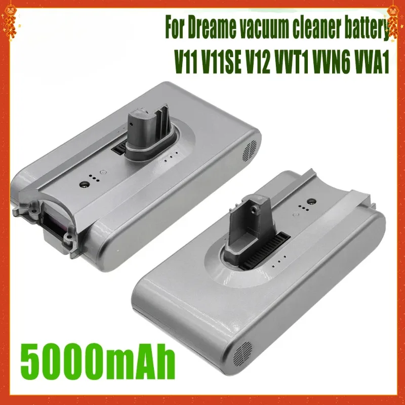 

25.2V 5000mAh battery For Dreame V11 V11SE V12 VVT1 VVN6 VVA1 Replacement Battery Handheld Cordless Vacuum Cleaner Accessory