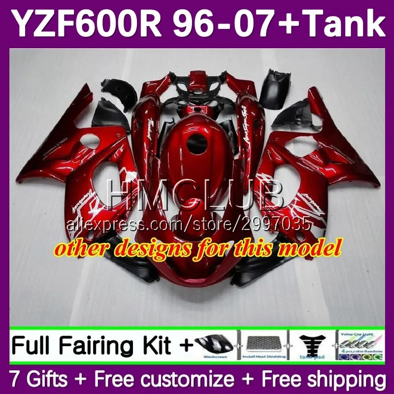 Fairing +Tank For YAMAHA YZF600R Thundercat YZF-600R 125No.23 YZF 600R 96 97 98 99 01 2002 2003 2004 2005 2006 2007 Pearl blue