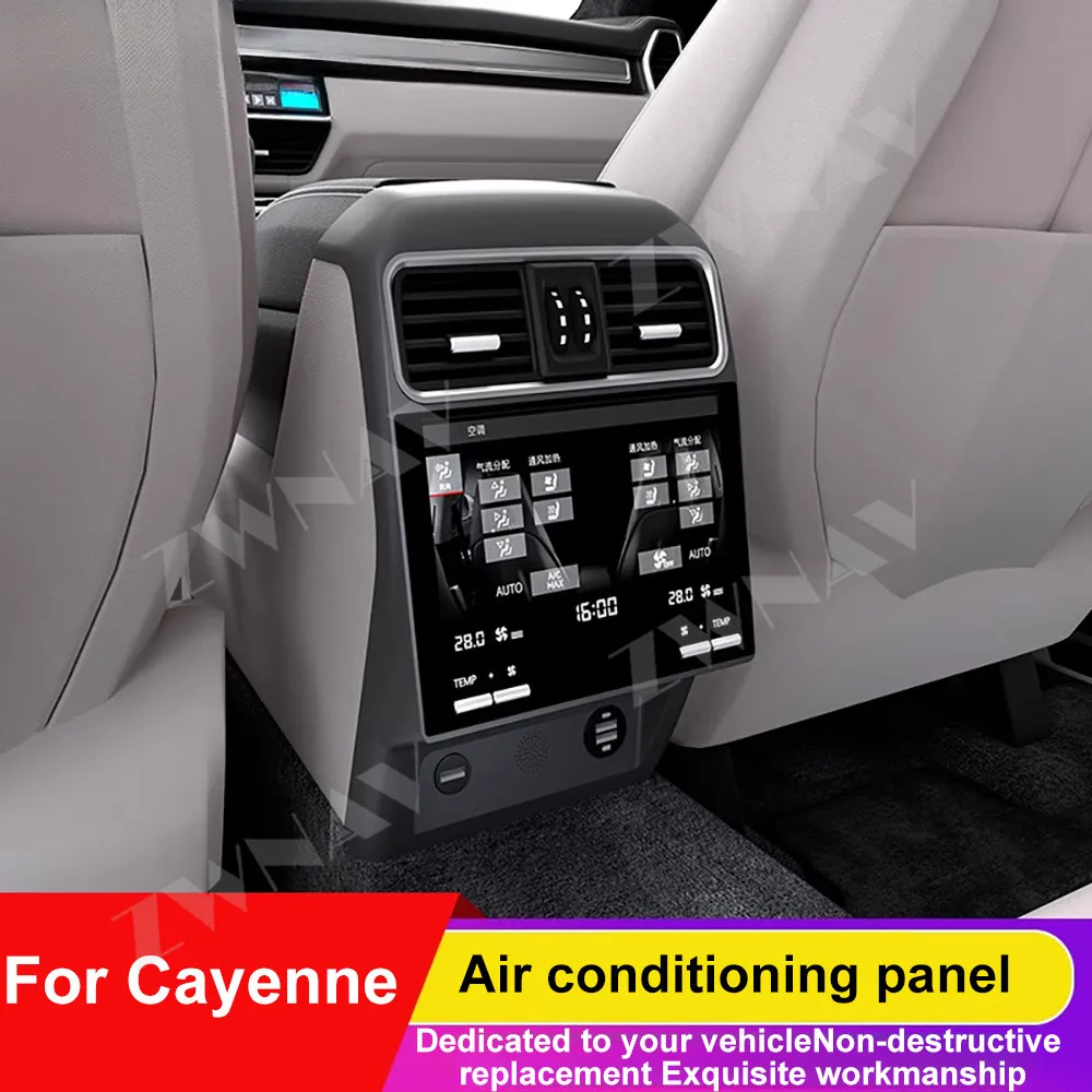 9.5inch Screen For Porsche Cayenne 2018 2019 2020 2021-2024 Multimedia Player Car Rear Seat Screen Air Conditioner Control Panel
