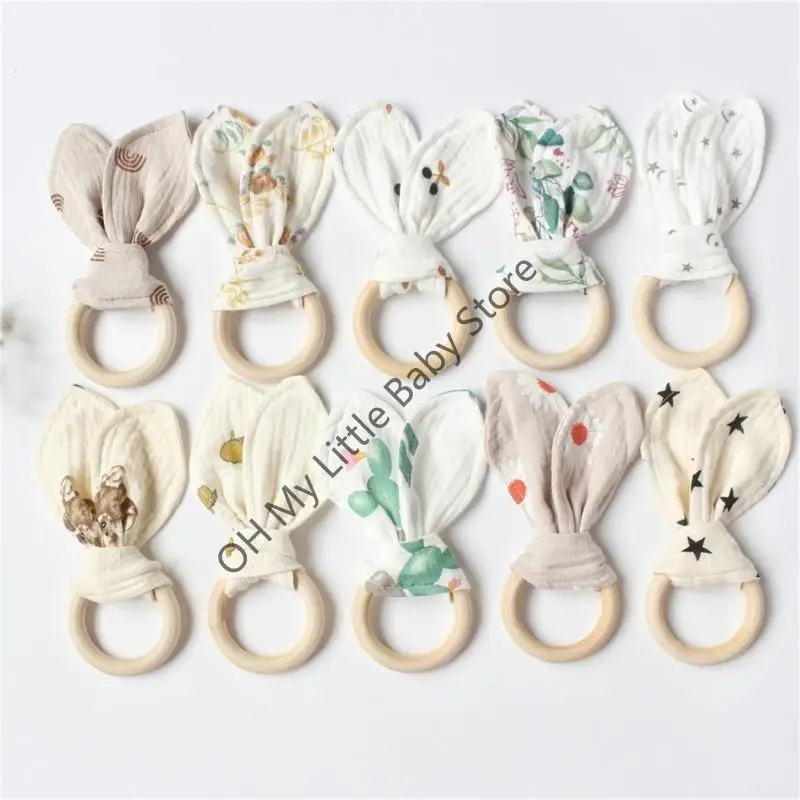 

M76C кроличьи уши, игрушка для прорезывания зубов для ребенка, гендерно-нейтральный подарок для ребенка, прорезыватель для