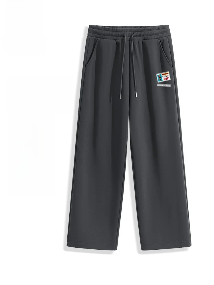 

Fce Lined Thi Men's Pants Winter Straight Leg Warm Casual Trousers Faionable Youth Urban Sle Cotton Polye...