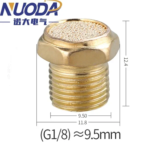 NUODA Pneumatic brass exhaust pagoda silencers BSL M5 1/8 "1/4" 3/8 "1/2" Silencing device noise filter external thread