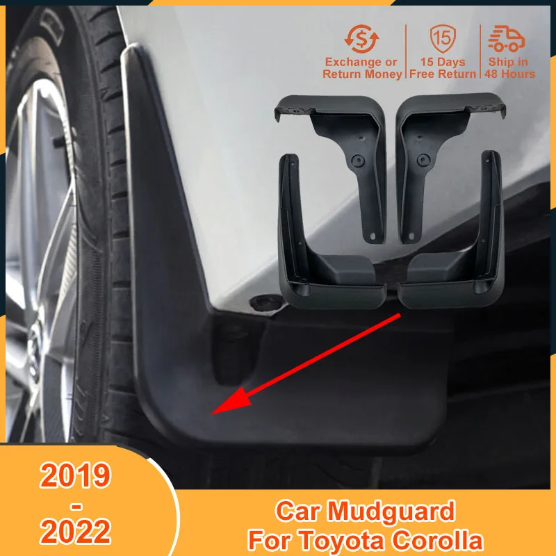 

4Pcs/Set Auto Mudflaps Mud Flaps For Toyota Corolla 2019 2020 2021 2022 PVC Car Mudguard Fender Protector Splash Guards