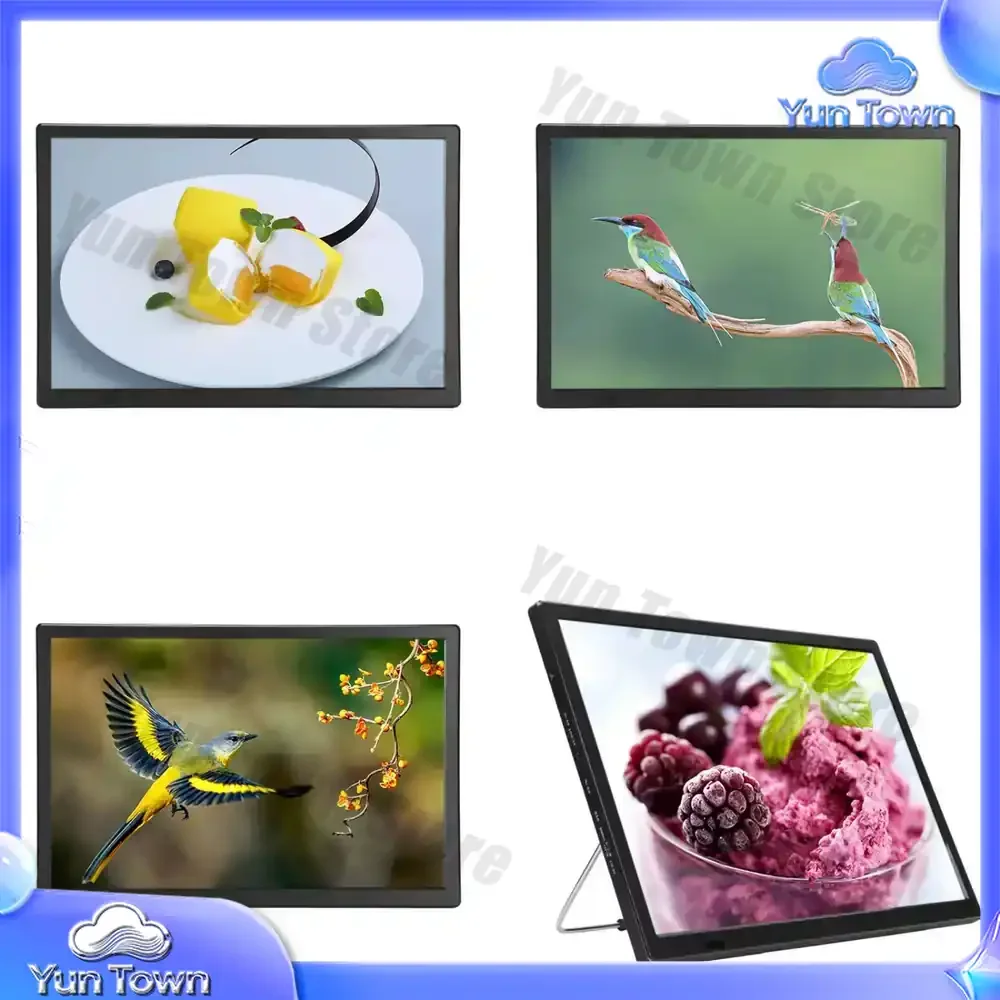 Televisor LCD Portátil de 15.4 Pulgadas, Recargable, con Batería de 1800mAh, Televisión Digital para Auto, Vehículo y Hogar