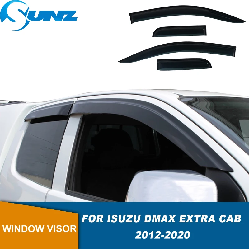 Weather Shield For Isuzu D-max Extra Cab 2012 2013 2014 2015 2016 2017 2018 Side Window Deflectors Car Window Visors Guard