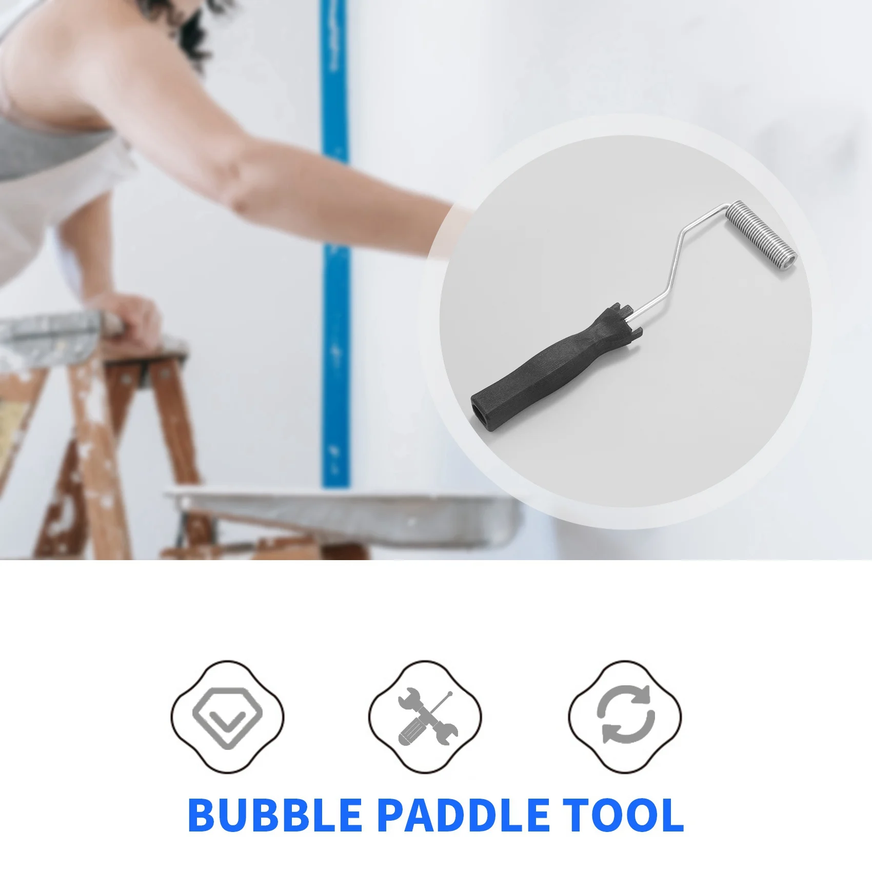 

B28C-6Pcs Набор роликов из стекловолокна Bubble Paddle Tool Набор роликов для ламинирования для формы FRP