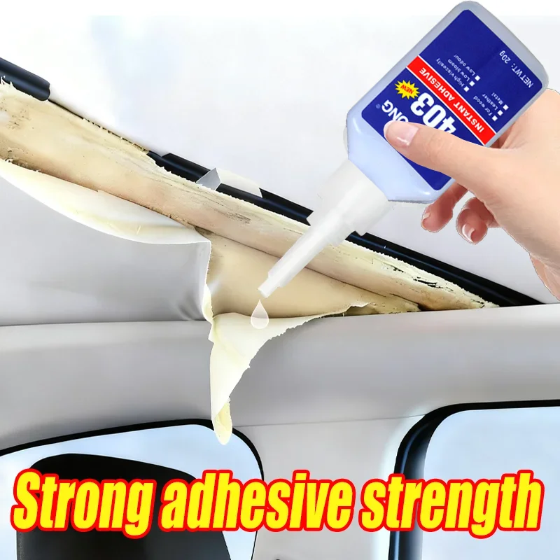 Auto Interior Adhesive for Roof Lining Repair - High Strength Bonding for Car Ceilings and Trims - Quick-Setting Glue 20ml