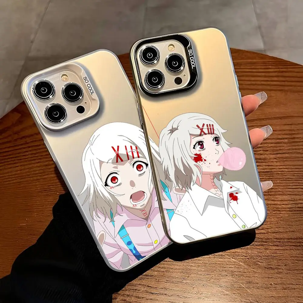 Anime JUZOU S-SUZUYAS Phone Case for iphone 16 15 14 13 11 12 Pro Max Xr X Xs 8 7 Plus Color Silver Cover