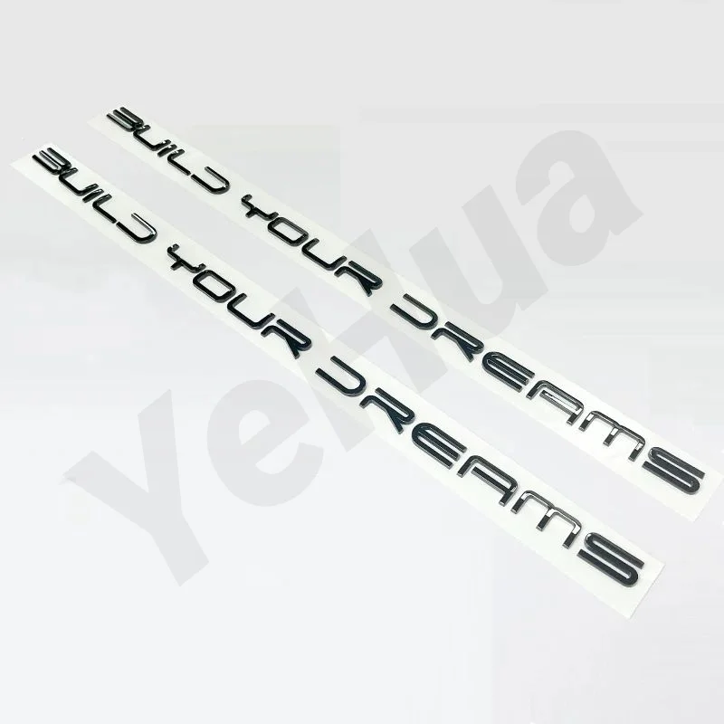 For BYD Han Song Tang Qin PLUS Atto 3 Bright Black Rear Label Build Your Dream Word Logo Car Decoration Car Accessories