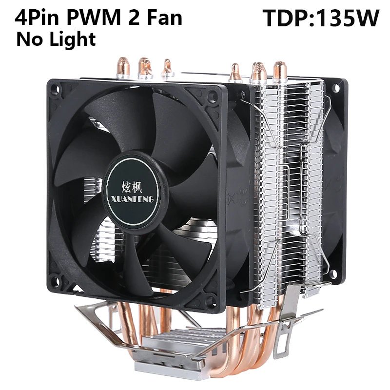 4 Heat pipes 2-Fan