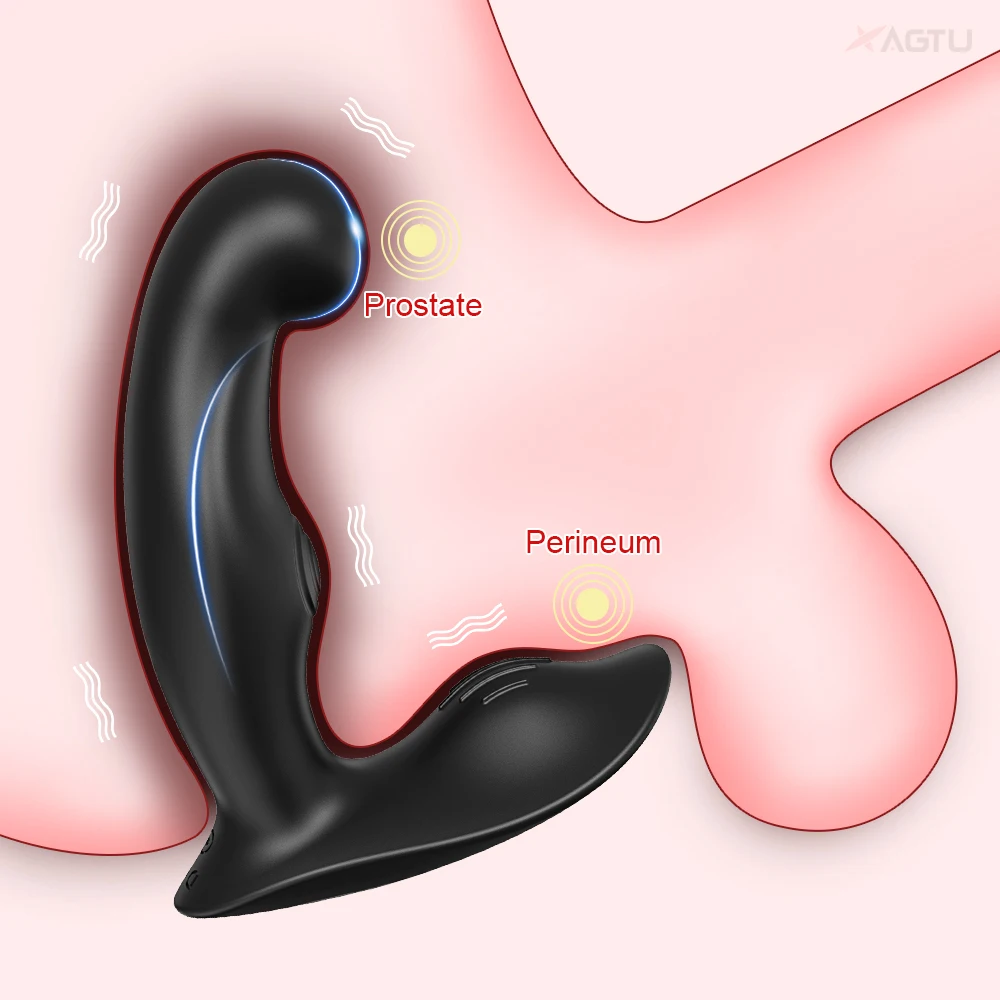 Male Prostate Massager With Vibrating Butt Plug Remote Control Anal Vibrator Sex Toys for Men Gay Ass Anal Glans stimulator