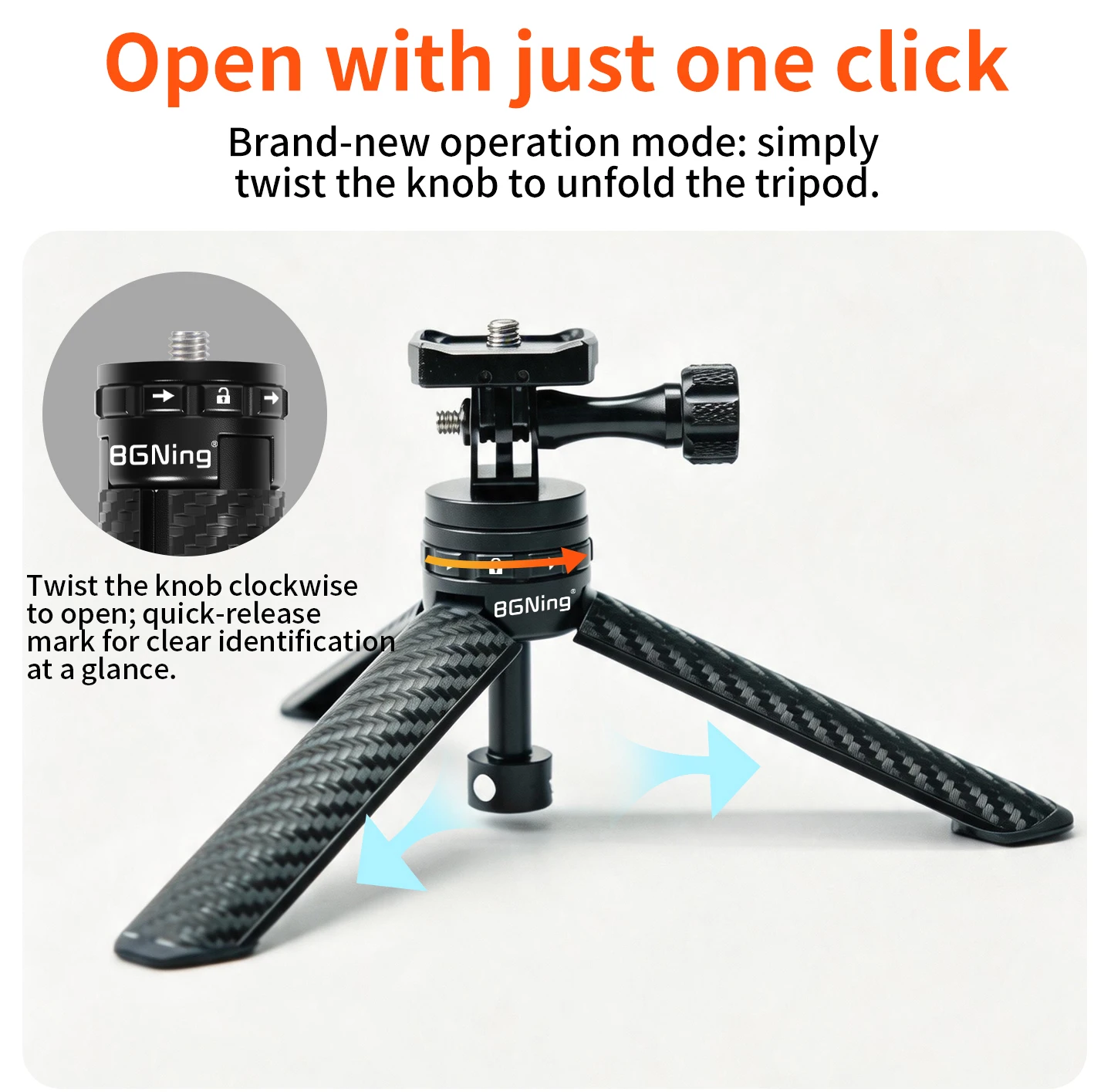 Für DJI Osmo Pocket 4 3 Action-Kamera Aluminium-Legierung Magnetisches Stativ 1-Sekunden-Schnellmontage Gimbal-Stabilisator Halterung Griff – Detail 4