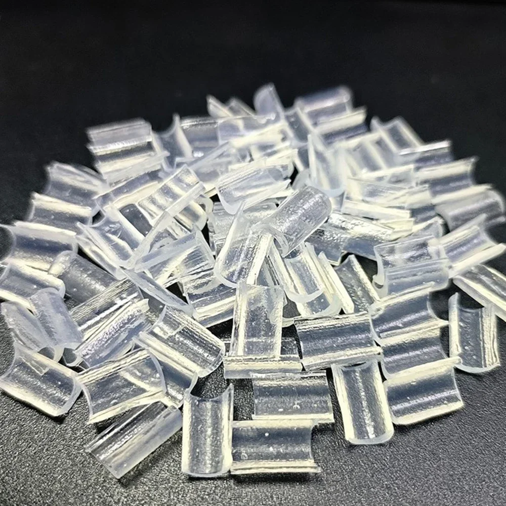 100개 네일 타입 핫멜트 헤어 접착제 투명 화이트 내구성 있는 가발 글루 헤어 익스텐션 및 가발용