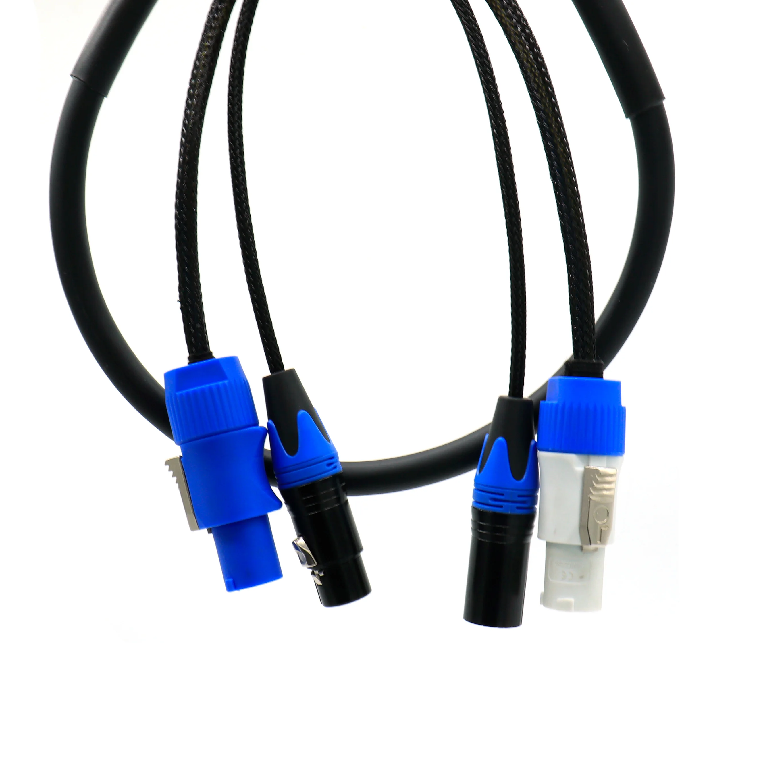 كابل كومبو مرن Powercon 1m 2m 3m 5m 1.5m XLR DMX512 كابل كومبي الطاقة 3x1.5mm2 لإضاءة المسرح برأس متحرك #6