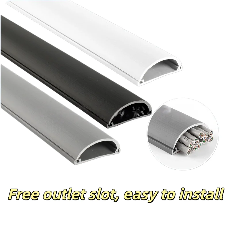 1pc 2m/78.74inch Wire Trunking with Exposed Wires, Shielding Strips, Exposed Wires, Invisible Wiring Trunking