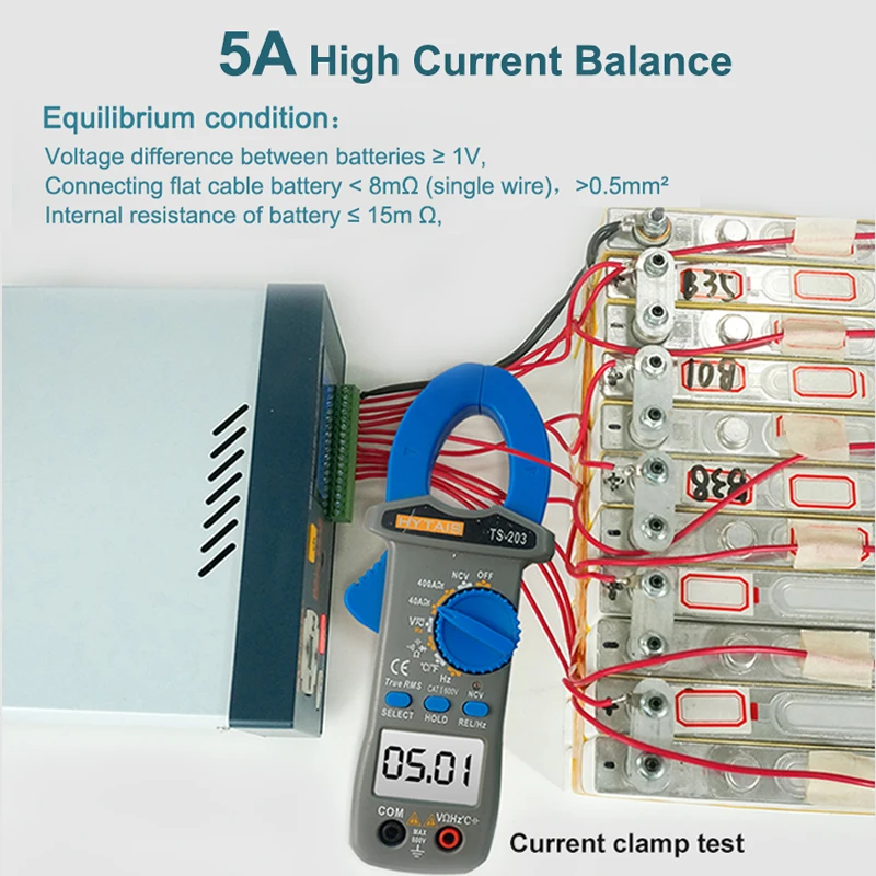 New SUNKKO 5616 Battery Balance Controller Lithium Battery Pack Capacity Repair 5A Current New Energy Vehicle Battery Balancer