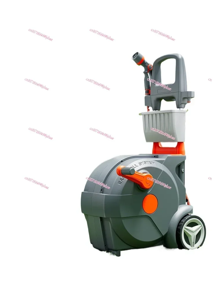 Garden Automatic Drainage Pipe Truck Telescopic Water Pipe Storage Rack Pipe Reel Watering Water Truck Outdoor Artifact