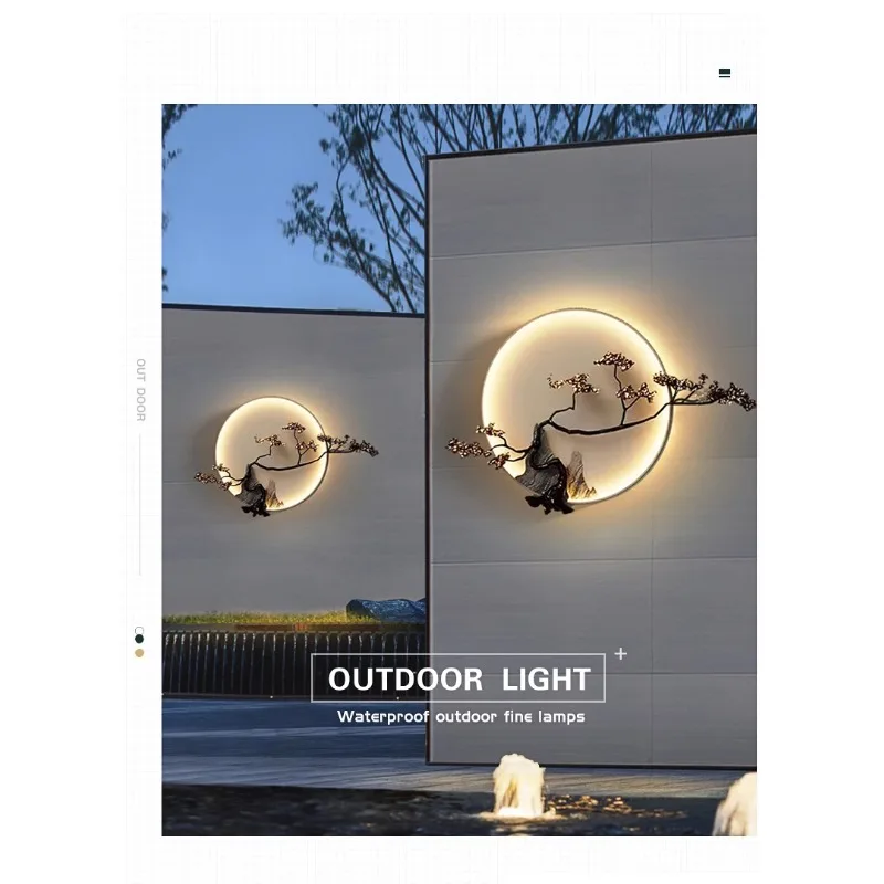 

Courtyard wall lamof new Chinese style courtyard entrance atmosphere lampsolar outdoor walllamp terrace garden decorativelamp