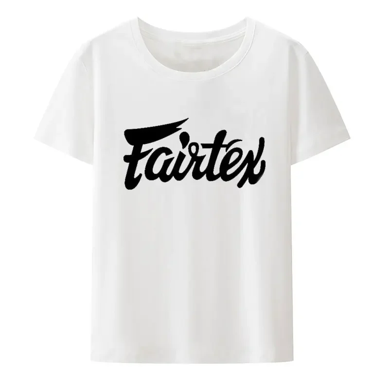 Fairtex Thailand T-Shirt Black Casual Muay Thai Kickboxing Round Neck Loose Graphic Hipster Blouse Street Fashion Breathable