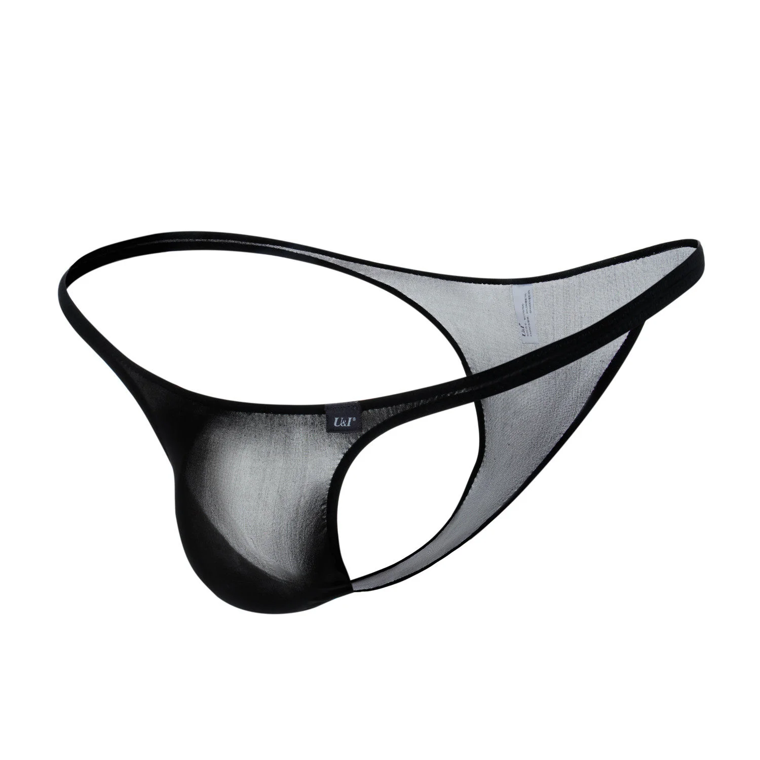 U&I sexy briefs men's thin section transparent nylon half pack hip low waist one-piece bikini ui underwear