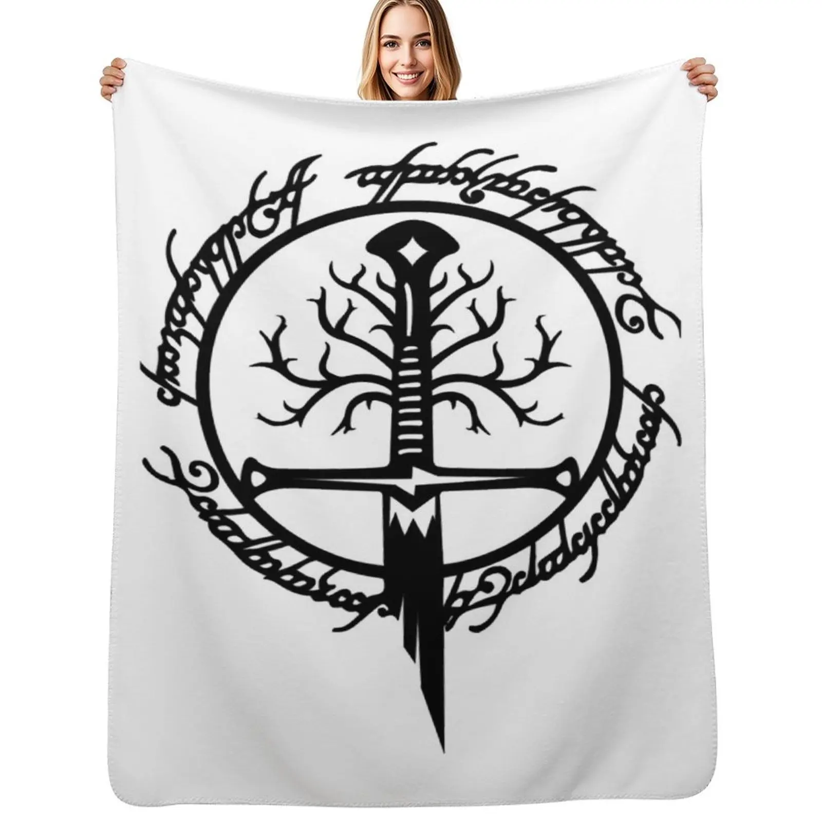 Lord of the ring Throw Blanket Long Lasting Soft Plush Blanket for Daily Use