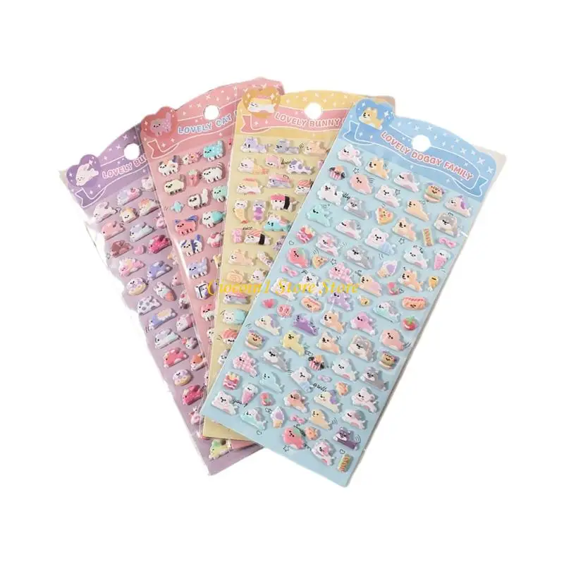 A3PC Animal Foam Sticker Kids Motivational Sticker for Journal Planner Photo Album