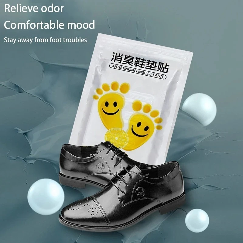 Deodorant Foot Paste, Lemon Fresh Shoes Insole for Odor Prevention, Sweat Control for Sports Shoes