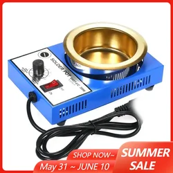 100/150/250/300W Solder Pot Tin Melting Furnace Thermoregulation Soldering Desoldering Bath 200~450 Centigrade+Universal Adapter