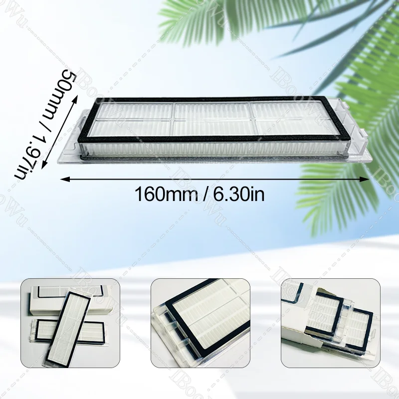 فلاتر HEPA لملحقات المكنسة الكهربائية ، ممسحة الفرشاة ، Xiaomi 1 S ، SDJQR02RR ، Roborock S50 ، S51 ، S52 ، S55 ، S6 ، XIAOWA ، E2 ، E3 ، E4