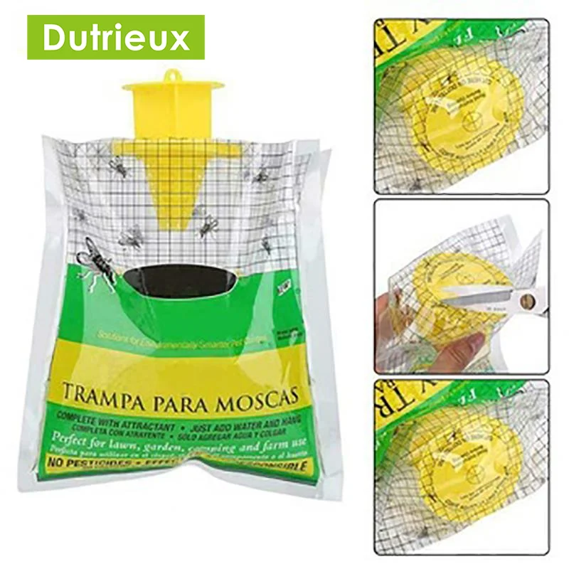 For Outdoor Hanging Fly Trap Disposable Insect Bug Attract Fly Catcher Bag Mosquito Trap Catcher Wasp Fly Killer Flie Trap Moth