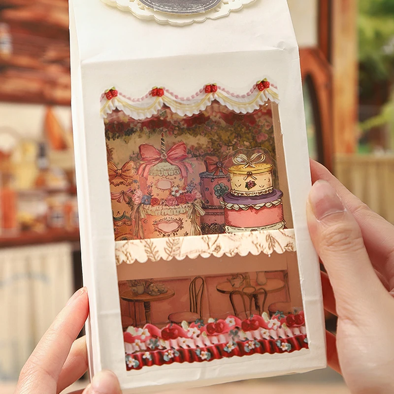Vintage Cake Sticker Pack, Perfect for Creating Sweet Atmosphere Works, Versatile Creative Collage Material for Multiple Scenes