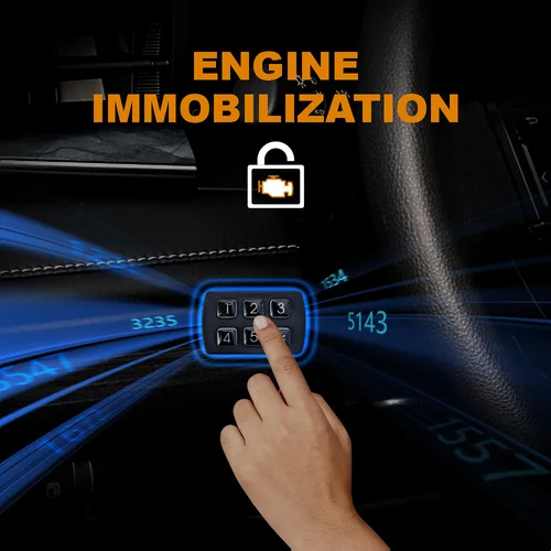 Imagen 2 del producto Nueva bomba de combustible Universal de 12V, casillero de motor de coche con contraseña, teclado inmovilizador con función antisecuestro, sistema de alarma