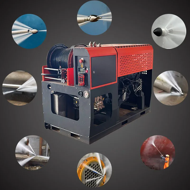 The latest dredging machine, high-pressure flow diesel dredging machine, drain pipe cleaning machine